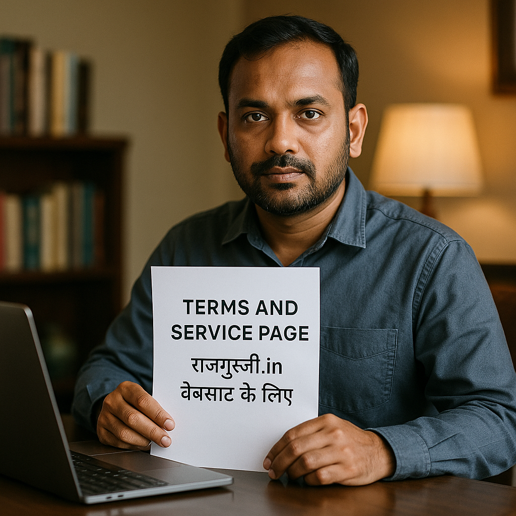 Terms and Service Page का हिंदी draft — Rajguruji.in वेबसाइट के लिए