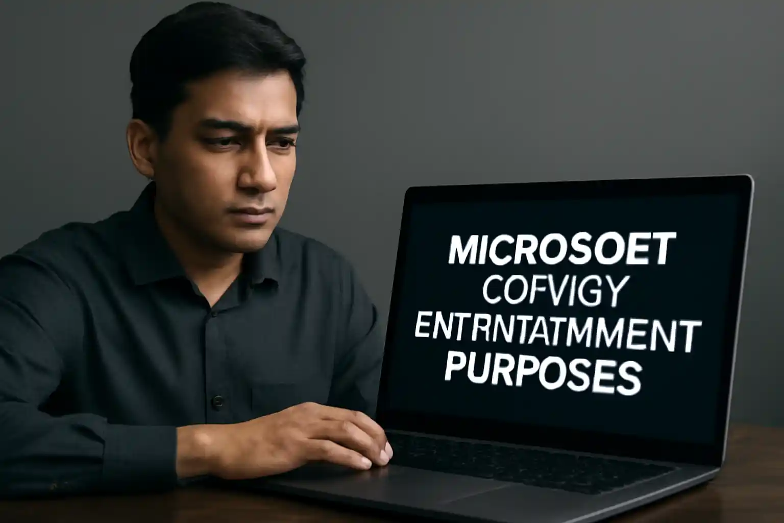 microsoft copilot entertainment purposes disclaimer explained on a laptop screen