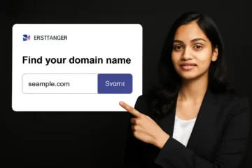 Dashboard view showing how to Find your domain name On Hostinger in hPanel