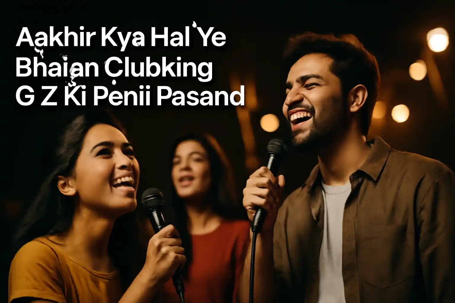 Aakhir Kya Hai Ye Bhajan Clubbing G Z Ki pehli Pasand - Gen Z singing bhajans in a concert-style venue